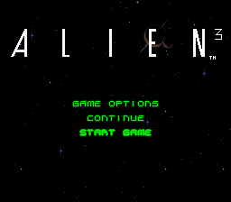 Alien 3 Title Screen